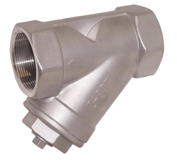 Strainer strainer 11/2&amp;quot;, PN40, Stainless steel 1.4408, Strainer 1.4301, Fine strainer 0.25mm, Overall length: 119mm