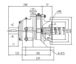 Cycloidal gearbox BWD180-35 i=35