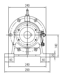  Cycloidal gearbox BWD180-35 i=35
