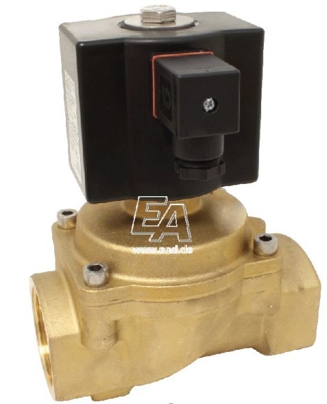 Solenoid valve 2/2-stroke , G11/2&amp;quot;, Ms/NBR, 24VDC 0-16bar, with control, Tmax.=+ 90°C