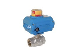 Ball valve-KA, 21/2&quot;, with drive-NE05 Ms./PTFE-FKM, 24V DC, time. crab. ca. 8sec