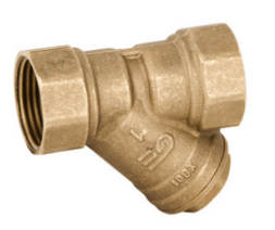 GENEBRE 3302 09 DN050 PN16 mesh filter, body - brass, mesh - AISI 304, cell - 0.5 mm, BP/BP, BSPP thread