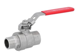 Ball valve ball valve 1&quot;, PN64, 1.4408/PTFE, 2-piece, internal/external thread, full passage