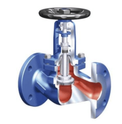 Shut-off valve with bellows seal ARI-FABA-Plus 52.046 DN40 PN16 stainless steel. steel 1.4408 fl