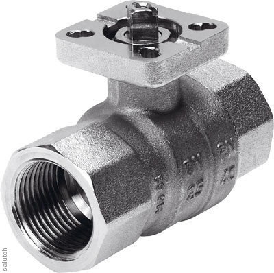 Ball valve VZBA-1/4&quot;-GG-63-T-22-F0304-V4V4T-PP1 with pneumatic coupling