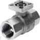 Ball valve VZBA-1/4&amp;quot;-GG-63-T-22-F0304-V4V4T-PP1 with pneumatic coupling