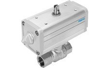 Ball valve VZBA-1/4&quot;-GG-63-T-22-F0304-V4V4T-PP1 with pneumatic coupling