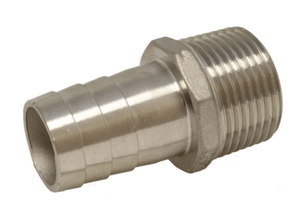 Hose nipple Schlauchtülle 3/4&amp;quot; (DIN2999) x 25 mm, Edelstahl 1.4408