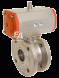 Ball valve-ZK, DN80, with actuator-ED, DW85 Ed./PTFE-FKM, handle, double action