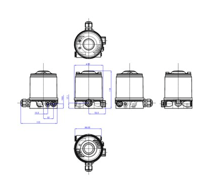 Control head for decentralized automation of direct-flow valves ELEMENT (227114)