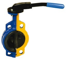 Затвор дисковый zBUT Zetkama 495A-080-C-66, DN80 PN16, GG25 /GGG40 /EPDM, Ручка Тмакс=+120оС мефланцевое