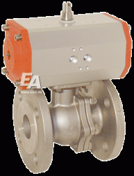 الكرة صمام-زب ، دن 100 ، مع محرك إي ، إو 165 الفولاذ المقاوم للصدأ. الصلب.1.4408 /بتف-فكم ، مع عودة الربيع