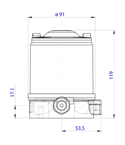 Control head for decentralized automation of direct-flow valves ELEMENT (227247)