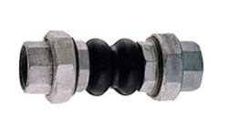 Anti-vibration compensator GENEBRE 2830 05 DN020 PN10, housing - EPDM + Nylon, threaded connection - galvanized carbon steel, BP/BP