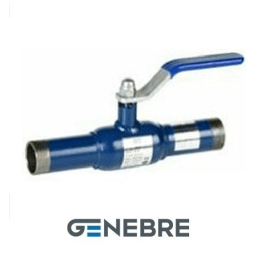 Steel ball valve m/bldg. with reduction.proh. Genebre, PN25/PN40, all-welded, welded Tmax=+200oC