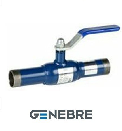 Steel ball valve m/bldg. with reduction.proh. Genebre, PN25/PN40, all-welded, welded Tmax=+200oC