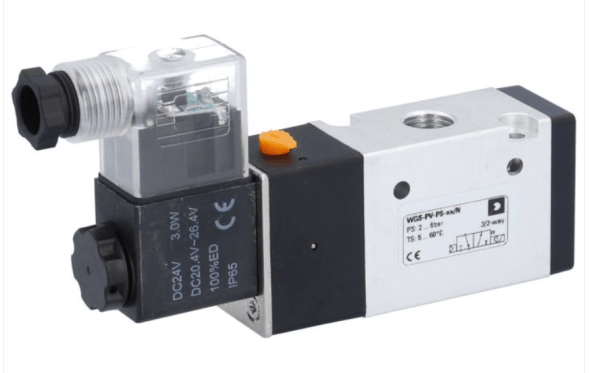 Solenoid valve 3/2-way Solenoid valve 1/4&amp;quot;, 24V DC, 2-10bar, mit Handnotbetätigung, Alu/NBR