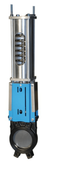 Foot gate valve, GG25/NBR, DN150, PN10, GG25/Edelstahl/NBR, federrückstellend