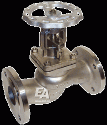 CV301012 Shut-off valve DN150, PN16, body: stainless steel. steel Tmax=+180oC f/f