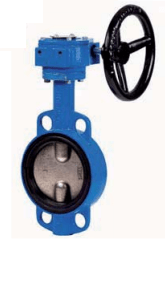 Genebre 2103 flanged disc shutter, gearbox, GG20 /GGG40 /EPDM, Tmax +120°C