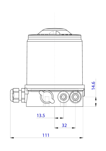 Control head for decentralized automation of direct-flow valves ELEMENT (227245)