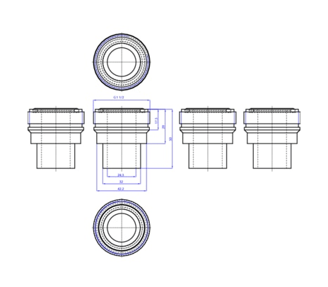 Special adapter for mounting pH/ORP sensors and ELEMENT series conductometers in the pipeline (560705)