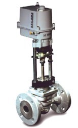 25c947nj 210 Control valve with electric/priv. (Regada), St.20, Tmax=+300°C, PN40, flanged