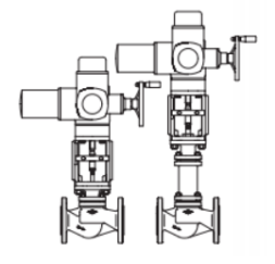 Control valve 23.405 ARI-STEVI PN25 EN-JS1049 with electric drive Auma flange
