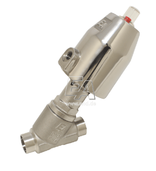 Pneumatic valve DN20, SK50-Ms., OS, Stainless steel/PTFE, Ruhe zu, gegen Medium