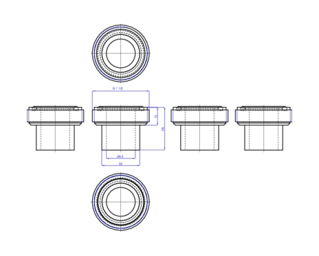Special adapter for mounting pH/ORP sensors and ELEMENT series conductometers in the pipeline (560706)