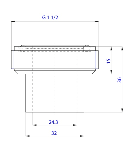 Special adapter for mounting pH/ORP sensors and ELEMENT series conductometers in the pipeline (560706)