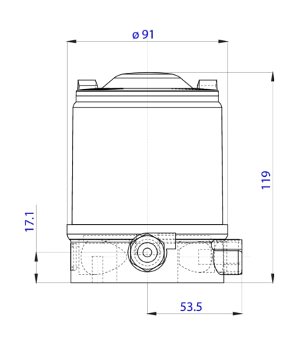 Control head for decentralized automation of direct-flow valves ELEMENT (227244)