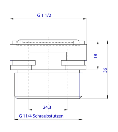 Special adapter for mounting pH/ORP sensors and ELEMENT series conductometers in the pipeline (560707)
