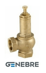 Safety valve GENEBRE 3190 06 DN025 PN16, body - brass, disc - brass, seal - PTFE, BP/BP, thread BSPP