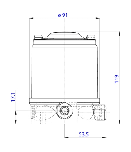 Control head for decentralized automation of direct-flow valves ELEMENT (227249)
