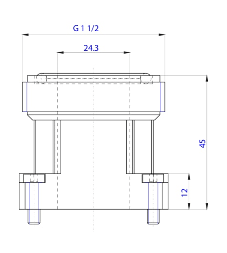 Special adapter for mounting pH/ORP sensors and ELEMENT series conductometers in the pipeline (560854)