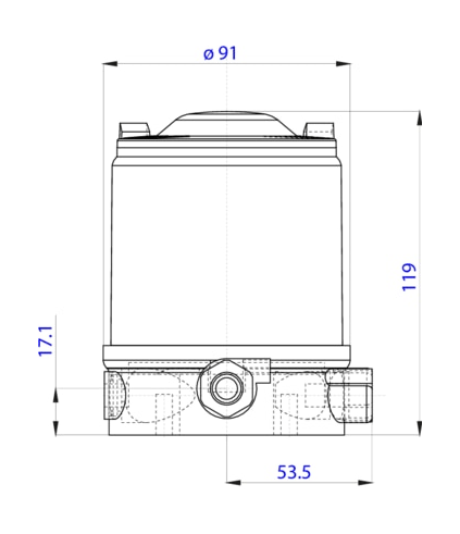 Control head for decentralized automation of direct-flow valves ELEMENT (227250)
