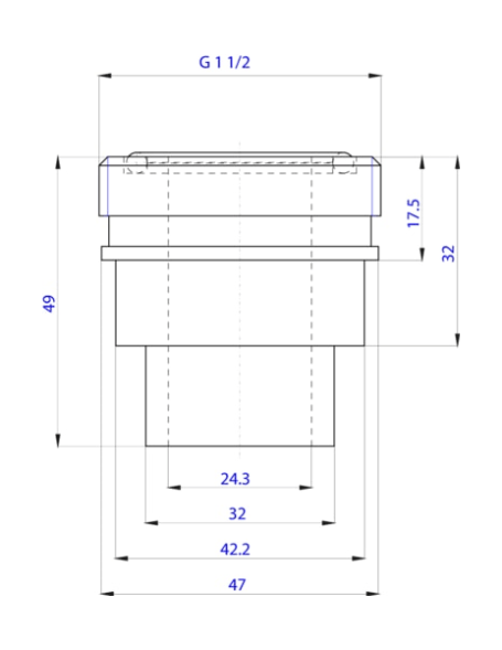 Special adapter for mounting pH/ORP sensors and ELEMENT series conductometers in the pipeline (561229)