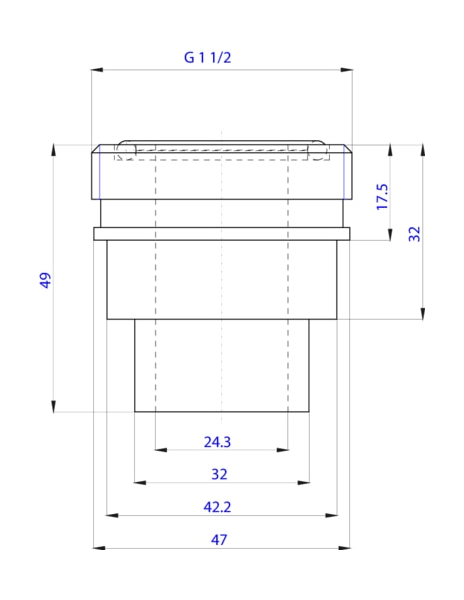 Special adapter for mounting pH/ORP sensors and ELEMENT series conductometers in the pipeline (561229)