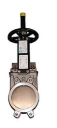 AB-021-02-0300- PN6-SsP-HW-E CMO gate valve, AB series, DN0300, PN6, steering wheel, retractable stem, CF8M housing, AISI316 knife, EPDM seat seal