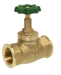 1/2" Valve, PN10, DIN3512, Brass Messing/NBR-EPDM