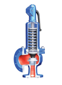 Safety valve, spring-loaded, full-lift, angular, ENJL1040 PN 40/16 flanged