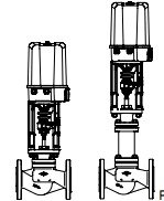 Клапан регулирующий 12.405  ARI-STEVI  PN16 с эл/приводом PREMIO, EN-GJL-250/EN-JL1040 Тмакс=+300оС ф/ф (DN65 PN16 PREMIO 5.0kN 230В 50Гц.)