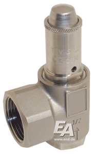 Safety valve, inlet 3/4&amp;quot;-outlet 11/4&amp;quot; stainless steel. steel/NBR, reset at