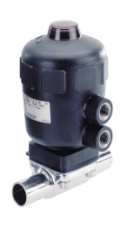 2/2-way diaphragm air valve with stainless steel body (141595)