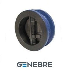 Genebre double-leaf check valve, material: GG25 /1.4408 /NBR Tmax=+100oC flanged