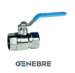 Full-bore ball valve GENEBRE 3029 04 DN015 PN25, body - brass, ball - brass, ball seal - PTFE, BP/BP, lever handle, BSPP thread