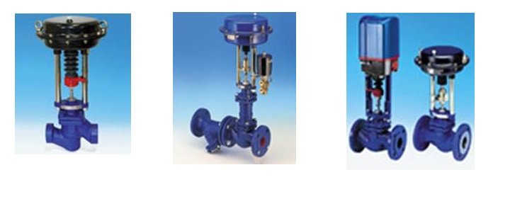 Control valve 12.440 ARI-STEVI with electric drive PN16, EN-JL1040/PTFE +250oC fl (DN150 with Premio 2G 12kN 230V AC)
