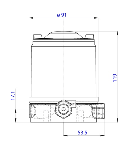 Control head for decentralized automation of direct-flow valves ELEMENT (227253)