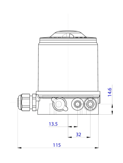Control head for decentralized automation of direct-flow valves ELEMENT (227253)